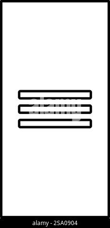 Metal cabinet steel locker box contour outline line icon black color vector illustration image thin flat style simple. Metal cabinet steel locker box contour outline line icon black color vector illustration image thin flat style Stock Vector