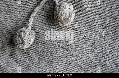Texture pattern of Knitted Woolen, knitting fabric, knitwear Fabric, earth tone color craft work, for background backdrop or wallpaper with copy space Stock Photo