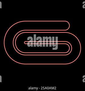 Neon towel stack of folded bath napkin red color vector illustration image flat style light. Neon towel stack of folded bath napkin red color vector illustration image flat style Stock Vector