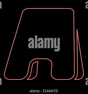 Neon floor advertising sidewalk board template sandwich chalkboard empty frame stand banner promotion signboard red color vector illustration image flat style light. Neon floor advertising sidewalk board template sandwich chalkboard empty frame stand banner promotion signboard red color vector illustration image flat style Stock Vector