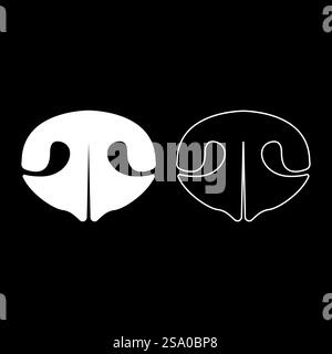 The dog&rsquo;s mouth puppy pet concept veterinary doggy set icon white color vector illustration image simple solid fill outline contour line thin flat style. The dog&rsquo;s mouth puppy pet concept veterinary doggy set icon white color vector illustration image solid fill outline contour line thin flat style Stock Vector