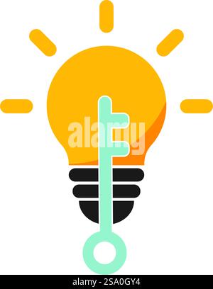 Idea icon flat design template Stock Vector
