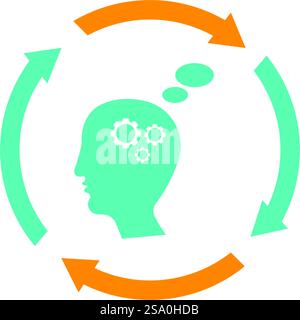 Idea icon flat design template Stock Vector