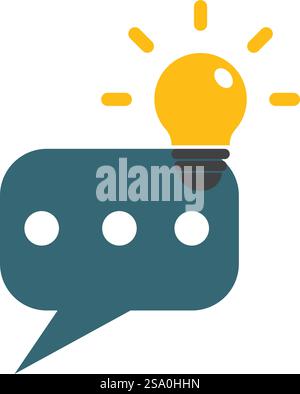 Idea icon flat design template Stock Vector