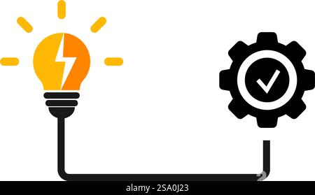 Idea icon flat design template Stock Vector