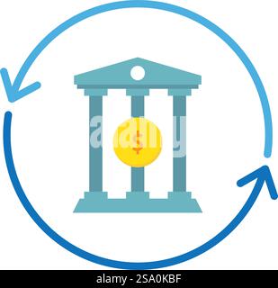 Currency logo icon vector flat design Stock Vector