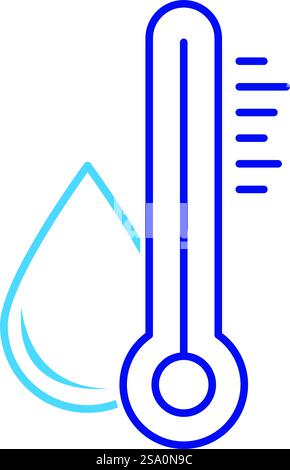 Water temperature  icon flat design Stock Vector