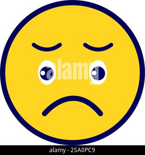 Emoticon icon new design editable stroke Stock Vector