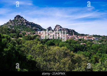 Houses in the village of Aggius, situated 500 metres above sea level ...