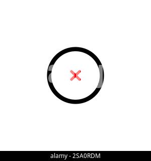 shooting target logo vector icon in simple design Stock Vector