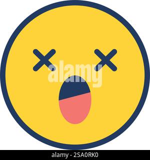 Emoticon icon new design editable stroke Stock Vector