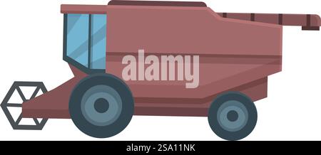 Combine harvester truck icon cartoon vector. Warm transport village. Grains reaping. Combine harvester truck icon cartoon vector. Warm transport village Stock Vector