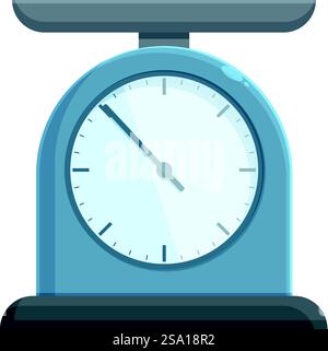 Mechanical kitchen scales icon cartoon vector. Compare dial. Digital domestic. Mechanical kitchen scales icon cartoon vector. Compare dial Stock Vector