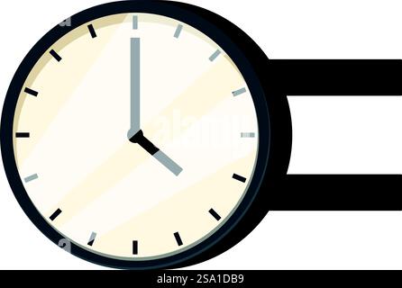Metro subway clock icon cartoon vector. Exit service. Passenger entrance. Metro subway clock icon cartoon vector. Exit service Stock Vector