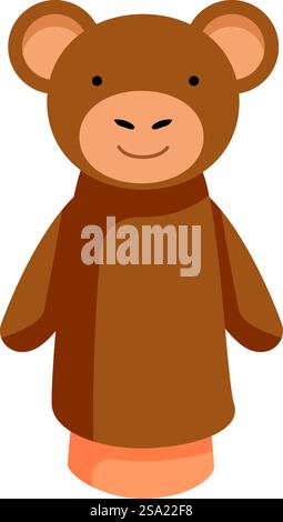 Monkey puppet doll icon cartoon vector. Actor stage. Funny character. Monkey puppet doll icon cartoon vector. Actor stage Stock Vector