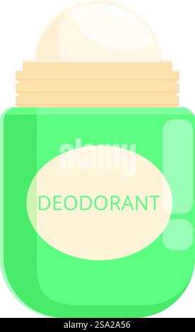 Aloe vera roll on deodorant icon cartoon vector. Skin beauty care. Female cosmetics. Aloe vera roll on deodorant icon cartoon vector. Skin beauty care Stock Vector