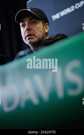 Chilean team captain Nicolas Massu pictured aftera the draw ahead of