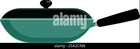 Modern frying pan icon cartoon vector. Domestic object. Cuisine element. Modern frying pan icon cartoon vector. Domestic object Stock Vector