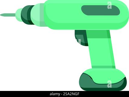 Electric screwdriver icon cartoon vector. Mechanic cordless. Machine portable. Electric screwdriver icon cartoon vector. Mechanic cordless Stock Vector