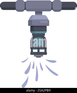 Fire detector sprinkler icon cartoon vector. Safety alarm. Protection equipment. Fire detector sprinkler icon cartoon vector. Safety alarm Stock Vector