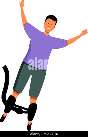 Danger rope fall icon cartoon vector. Cord flying. Activity freefall ...