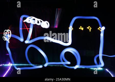 Painting with light, photography, creativity Stock Photo