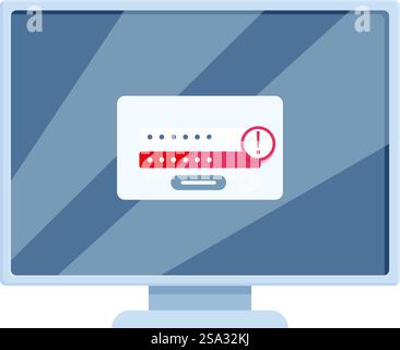 Wrong entry to computer icon cartoon vector. Safety message. System ...
