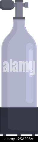 Cartoon soap dispenser illustration with vector graphic of a plastic pump bottle for liquid hygiene and hand wash in a clean bathroom. Vector illustration of a gray soap dispenser with a pump, isolated on a white background Stock Vector