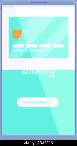 Vector illustration of a mobile app interface in a modern flat design style, featuring search functionality. Flat design mobile app interface vector illustration Stock Vector