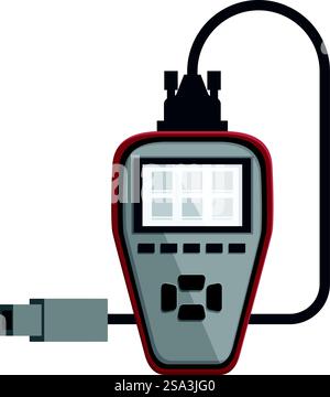 Professional digital multimeter tool illustration for electronic testing and diagnostic of electrical equipment. With precision measurement and analysis. Vector graphic of a digital multimeter, an essential tool for electronic testing and diagnostics Stock Vector