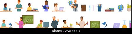 Teaching home parents vector. A group of people are shown in a classroom setting, with some of them holding books and others using laptops. Concept of learning and education. Teaching home parents vector. A group of people are shown in a classroom setting Stock Vector