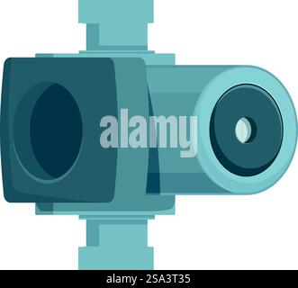 Flat design vector graphic of a contemporary digital camera, perfect for technologythemed projects. Modern digital camera vector illustration Stock Vector