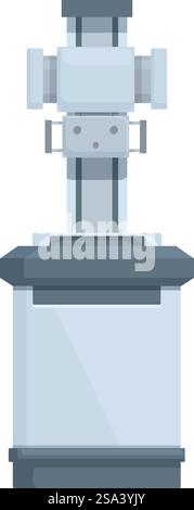 Flat design vector illustration of a sophisticated medical imaging machine on a white background. Modern medical imaging equipment illustration Stock Vector