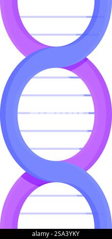 Vector graphic of a stylized dna double helix structure inside a ...