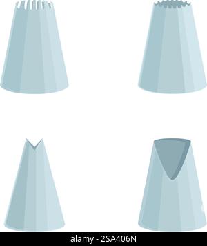 Illustration of four aluminum can variations in a simple, clean cartoon style. Set of cartoon style aluminum drink cans Stock Vector