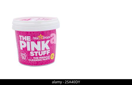 1-19-25 Ocala, FL The Pink Stuff Miracle Cleaning Paste is a mild abrasive, multi purpose paste cleaner that works on tough and dirty surface stains. Stock Photo