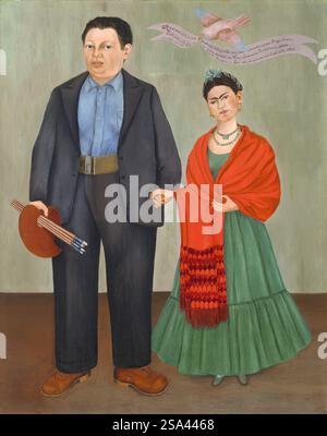 Frida Kahlo. Painting entitled 'Frieda and Diego Rivera' by the Mexican artist, Frida Kahlo de Rivera (1907-1954), 1931 Stock Photo