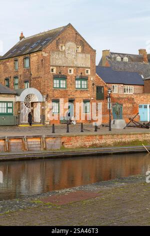 Old warehouse on Purfleet Quay, Kings Lynn, Norfolk Stock Photo