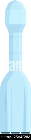 Space rocket is standing on a launch pad, prepared for take off into space. Space rocket standing on launch pad ready for take off into space Stock Vector
