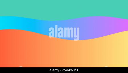 Abstract color waves motion graphic looping background used for inspirational video projects, presentations, reports, commercials, social media. Stock Photo