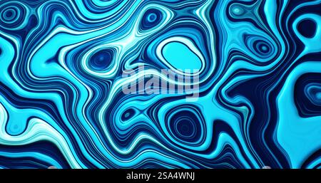 Abstract liquid motion graphic looping background, turquoise waves water surface background used for nature or inspirational video projects, presentat Stock Photo