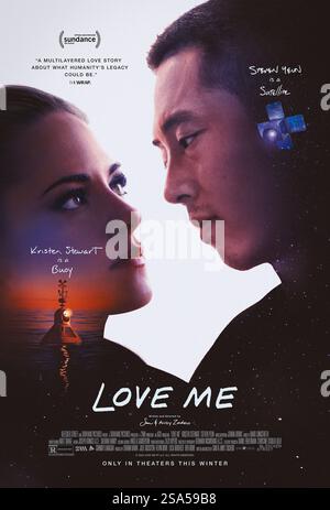 Love Me (2024) directed by Sam and Andy Zuchero and starring Kristen Stewart and Steven Yeun. A thought-provoking romance exploring humanity's legacy through the unique connection between a buoy and a satellite in a post-human world. US one sheet poster EDITORIAL USE ONLY. Credit: BFA / Bleecker Street Stock Photo