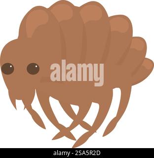 Cartoon louse insect bug is crawling with many legs Stock Vector Image ...