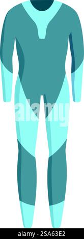 Diving suit protecting body while exploring underwater world, safety equipment for professional divers. Professional diving suit protecting body while exploring underwater world Stock Vector