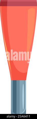 Orange marker pen drawing line on paper illustration isolated on white background. Orange marker pen drawing line on paper illustration Stock Vector