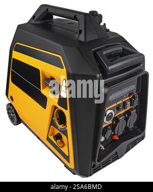 Gasoline inverter generator that produces a pure sine wave. Stock Photo