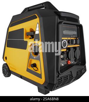 Gasoline inverter generator that produces a pure sine wave. Stock Photo