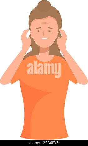Skin aging face changes of a woman illustration Stock Vector Image ...