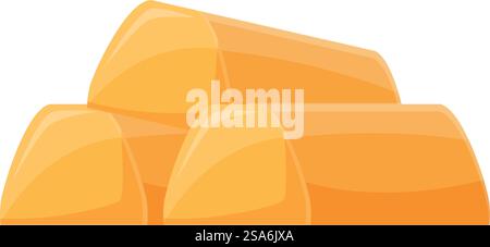 Shiny gold bars forming a pyramid shape, symbolizing wealth, investment, and financial success. Gold bars forming a pyramid shape representing wealth and investment Stock Vector