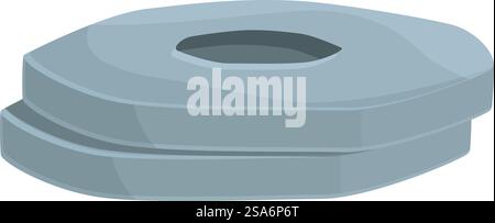 Two metal washers lying on top of each other, forming a solid mechanical bond. Two metal washers forming a solid mechanical bond Stock Vector